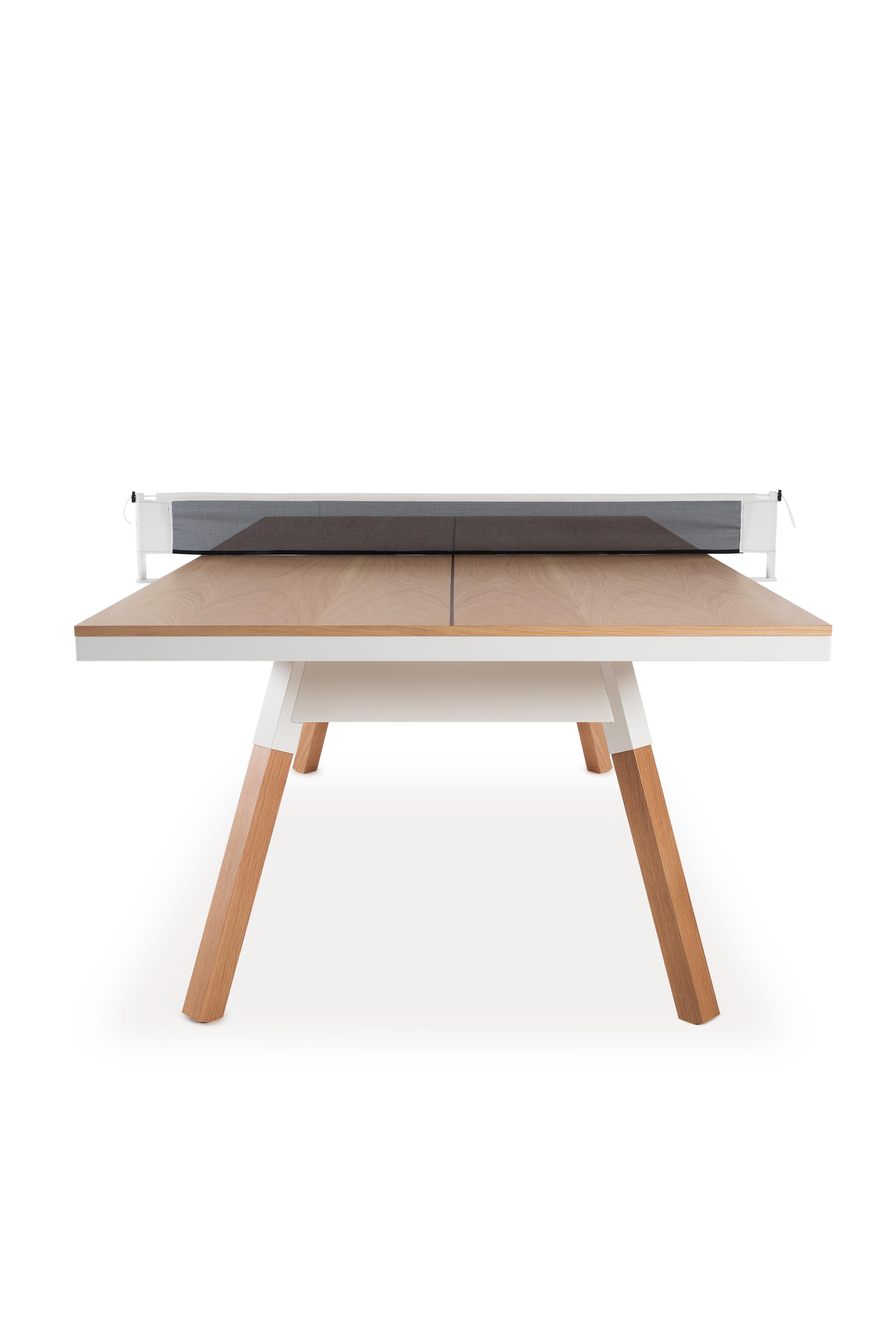Mesa de ping-pong de interior You and Me de RS Barcelona en madera de roble y negro en venta 7