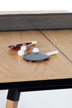 You and Me Indoor Ping Pong Table by RS Barcelona in Oak Wood & Black