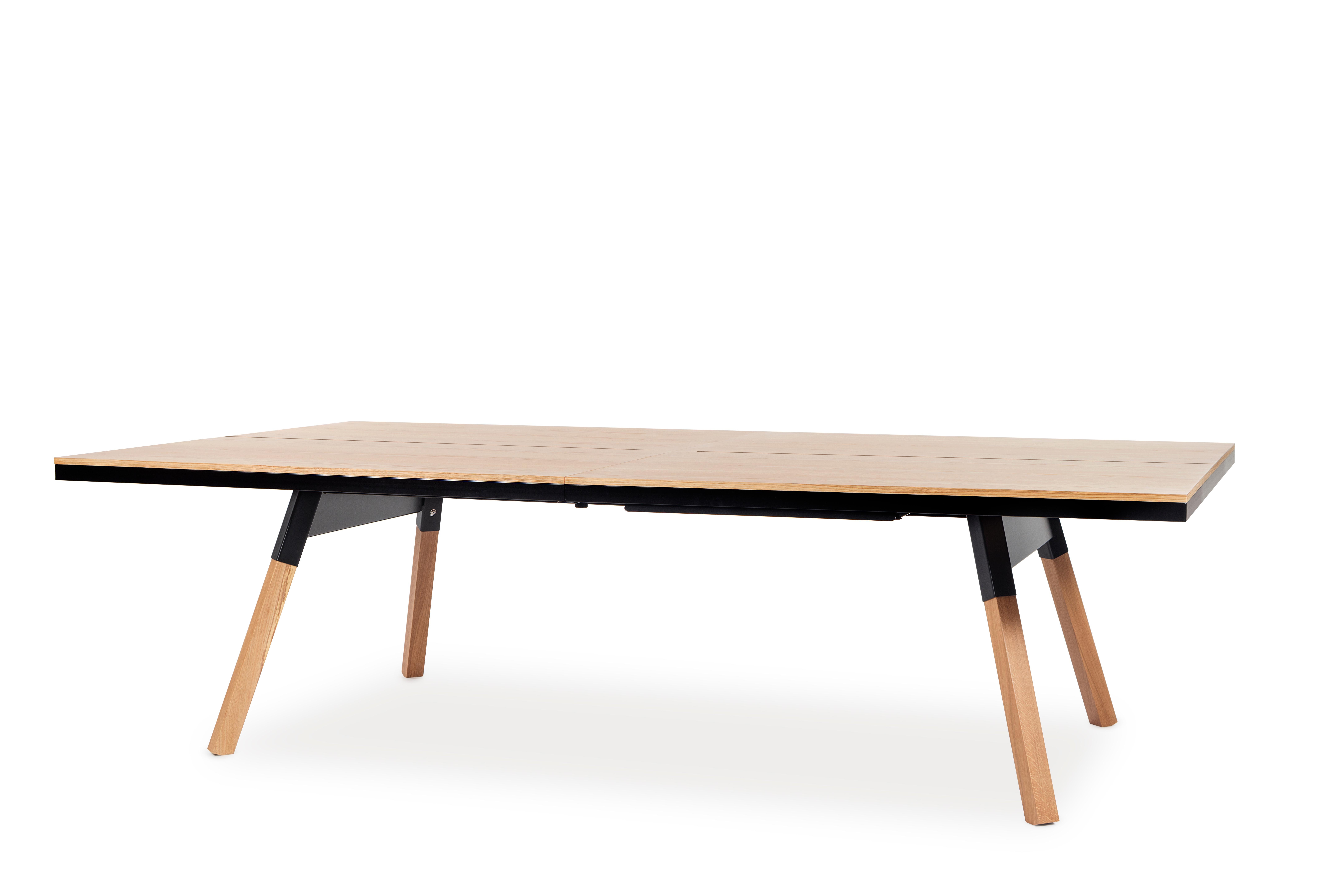 Mesa de ping-pong de interior You and Me de RS Barcelona en madera de roble y negro en venta 1