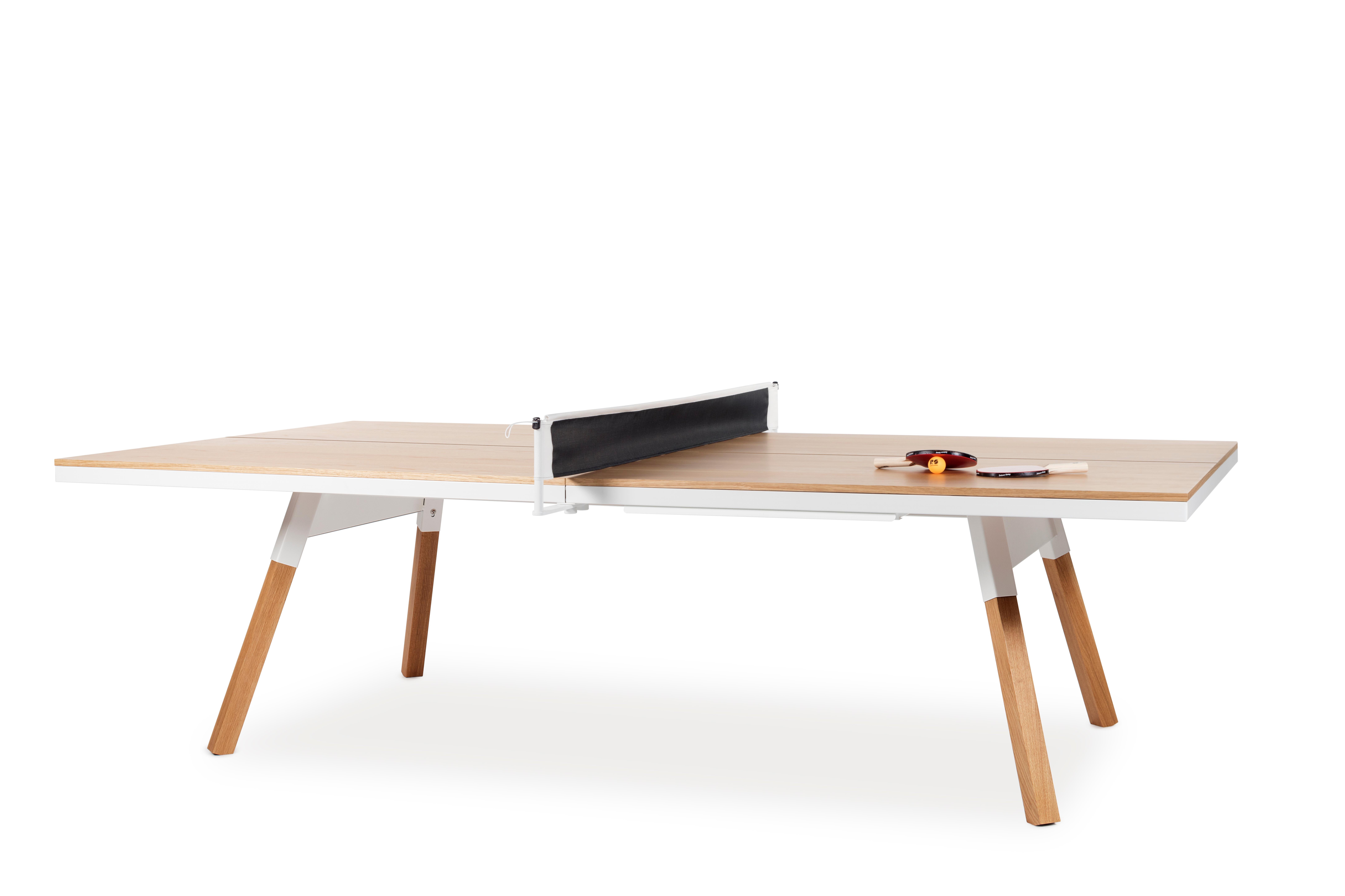You and Me Indoor Ping Pong Table by RS Barcelona in Walnut Wood & Black For Sale 5