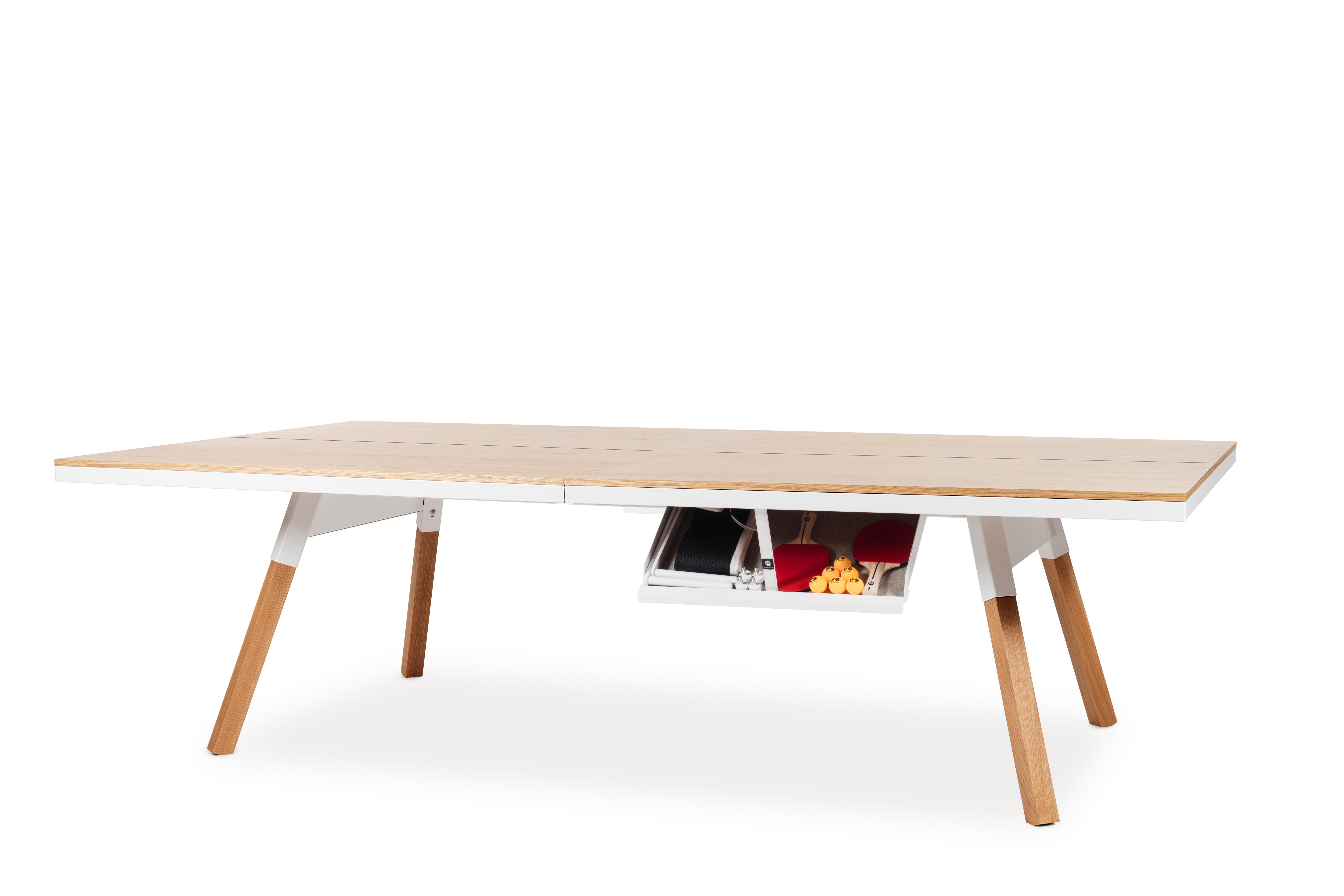 You and Me Indoor Ping Pong Table by RS Barcelona in Walnut Wood & Black For Sale 6