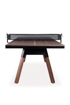 You and Me Indoor Ping Pong Table by RS Barcelona in Walnut Wood & Black