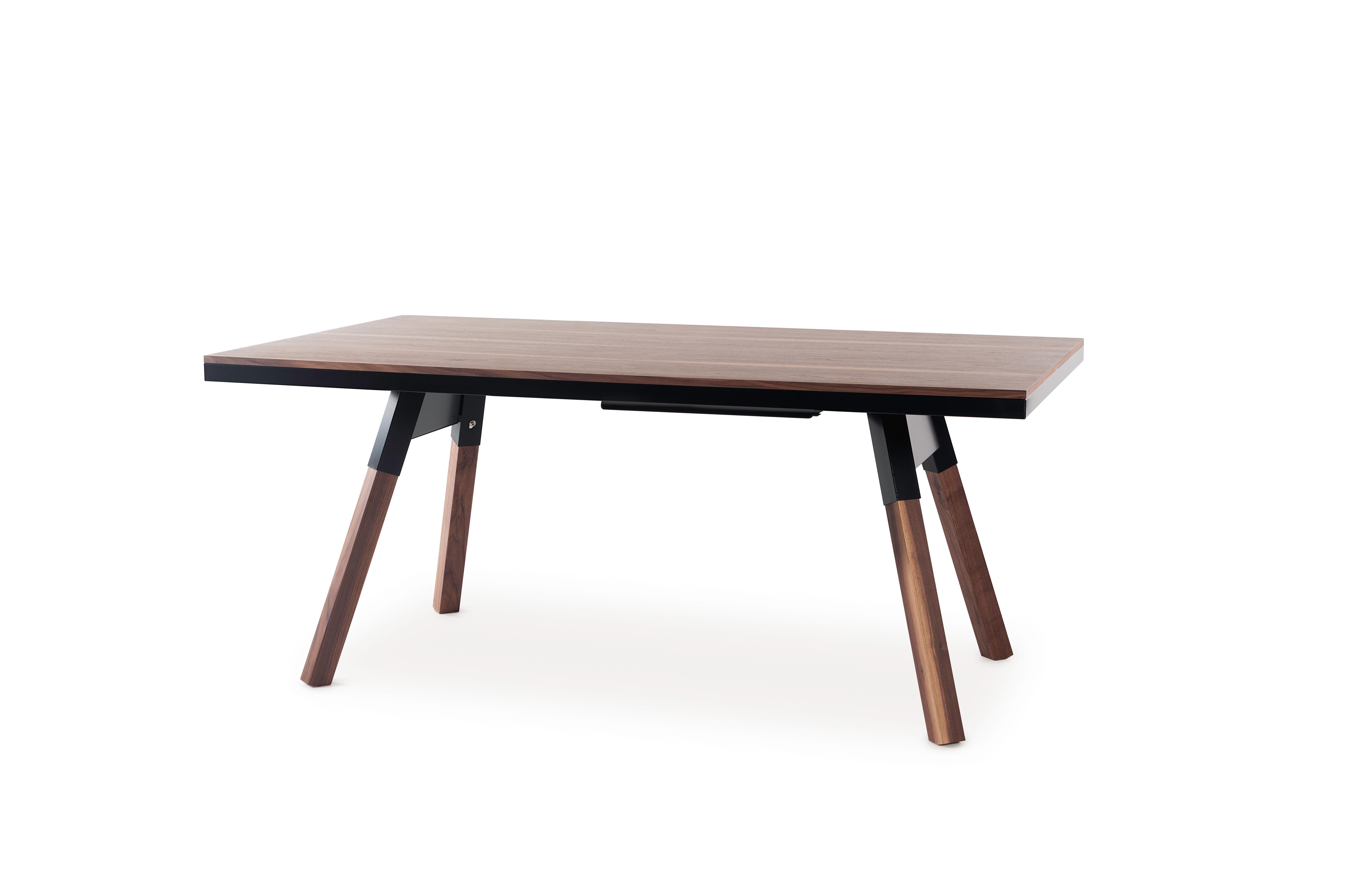 You and Me Indoor Ping Pong Table by RS Barcelona in Walnut Wood & Black For Sale 12