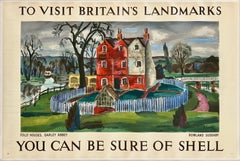 YOU CAN BE SURE OF SHELL - DARLEY ABBEY Original Vintage British Travel Poster