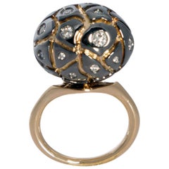 You Grab Eyeballs Without Worrying Being Xeroxed with Diamond Cocktail Gold Ring