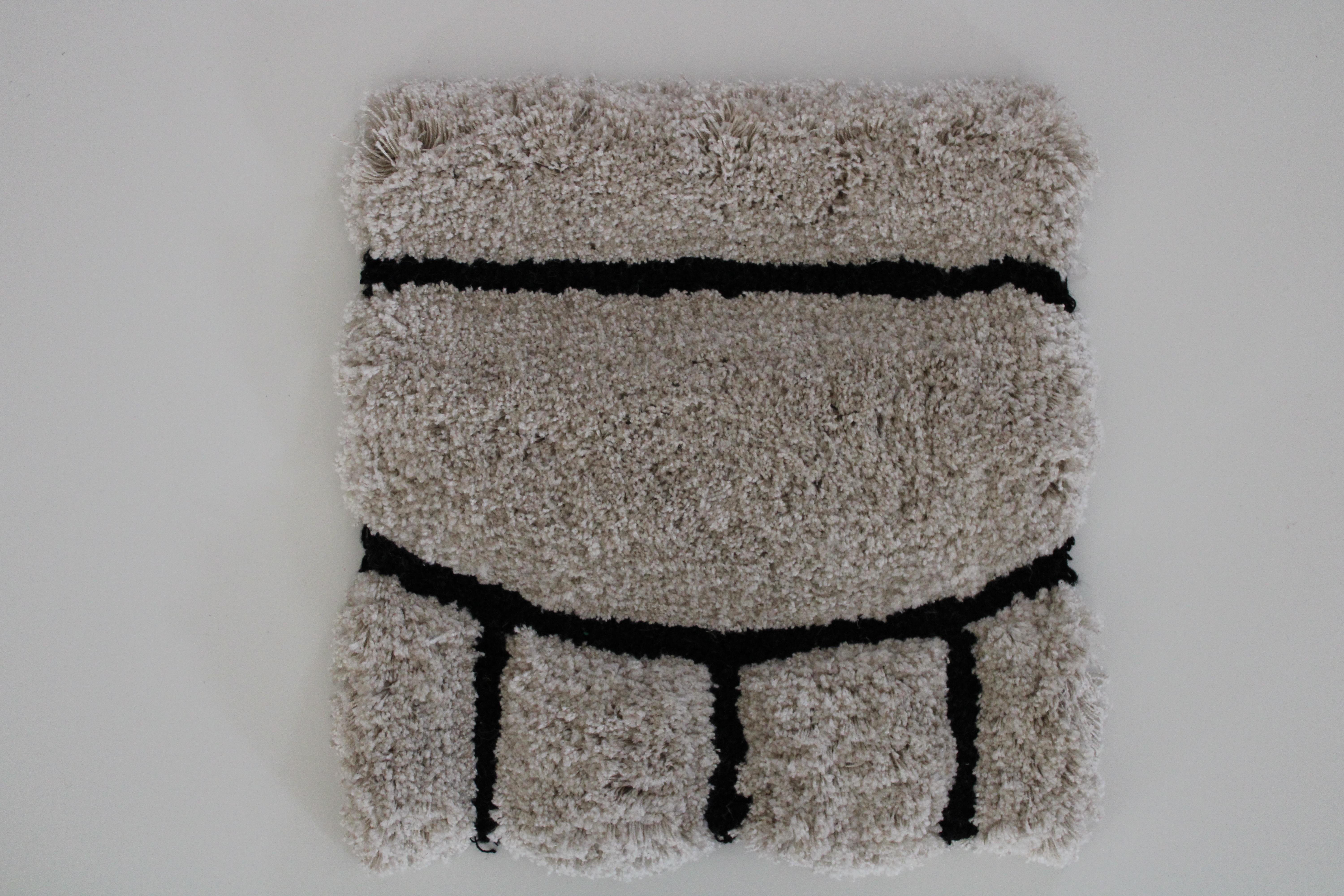 You Hand-Tufted Cream Rug, Take Me Up Collection by Paolo Stella In New Condition For Sale In Legnano, IT