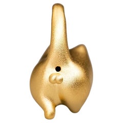 You Have the Balls - Adorable Kitty Cat Pendant Necklace 24K Yellow Gold