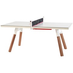 You & Me Tavolo da ping pong con piano in HPL 180 in bianco di RS Barcelona