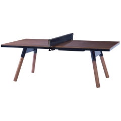 You & Me Wooden Top 220 Ping Pong Table in Walnut and Black by RS Barcelona