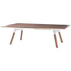 You & Me Wooden Top Standard IndoorPing Pong in Walnut and White by RS Barcelona