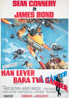You Only Live Twice 1967 Swedish Film Poster, Frank McCarthy
