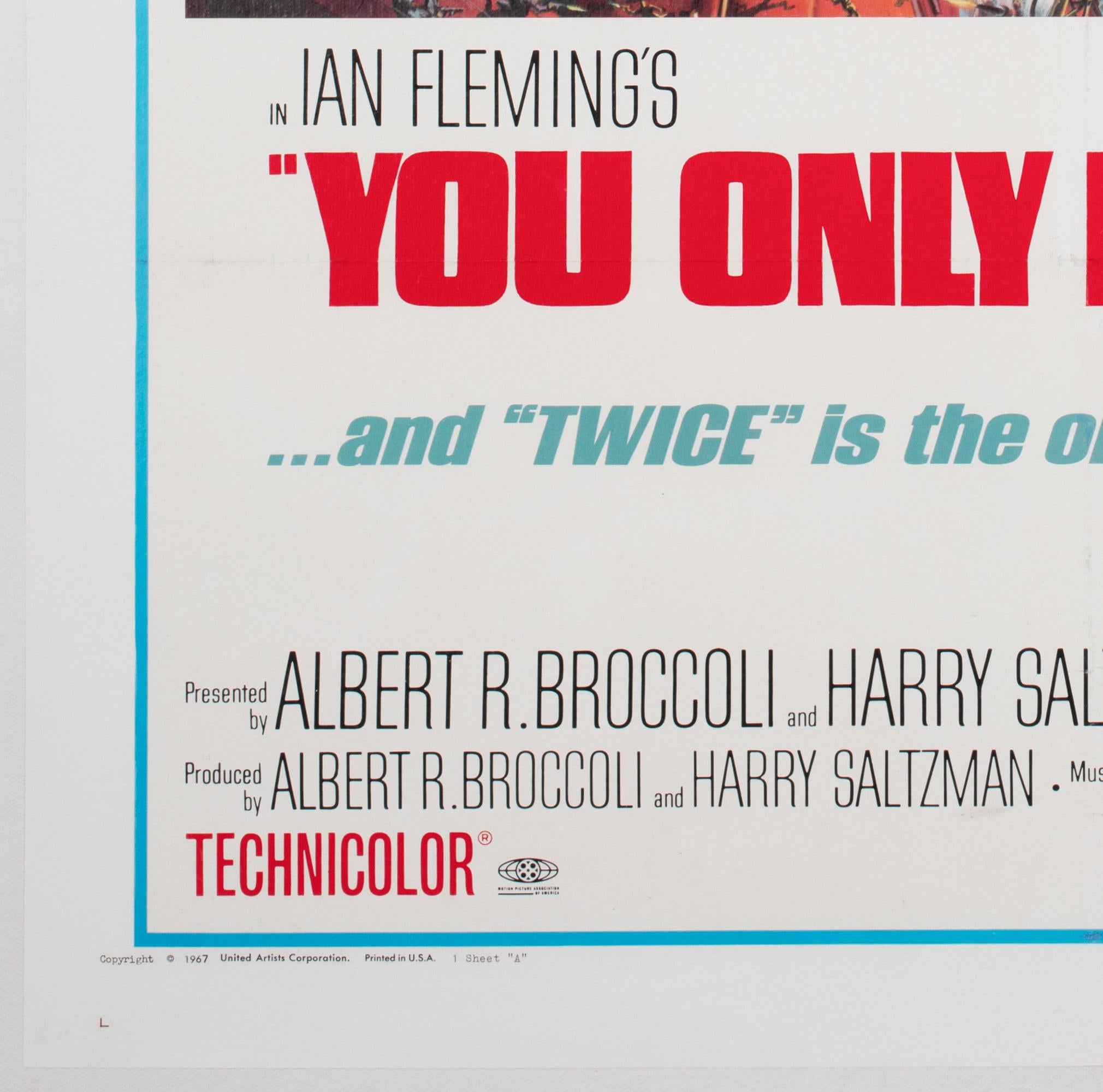 Affiche de film « You Only Live Twice 1967 US 1 Sheet Style », Frank McCarthy en vente 1