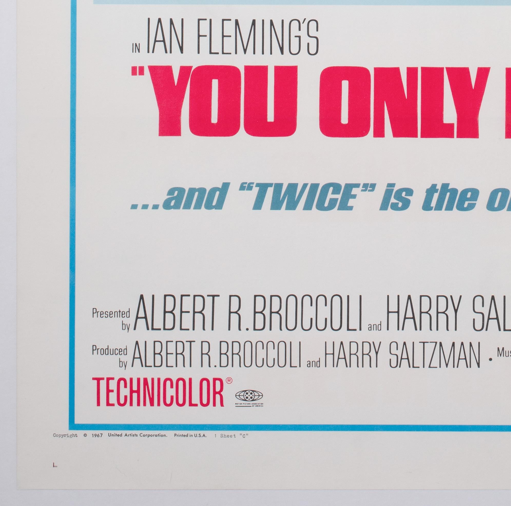 Affiche du film « You Only Live Twice 1967 Us 1 Sheet Style C Bath Tub », McCarthy en vente 2