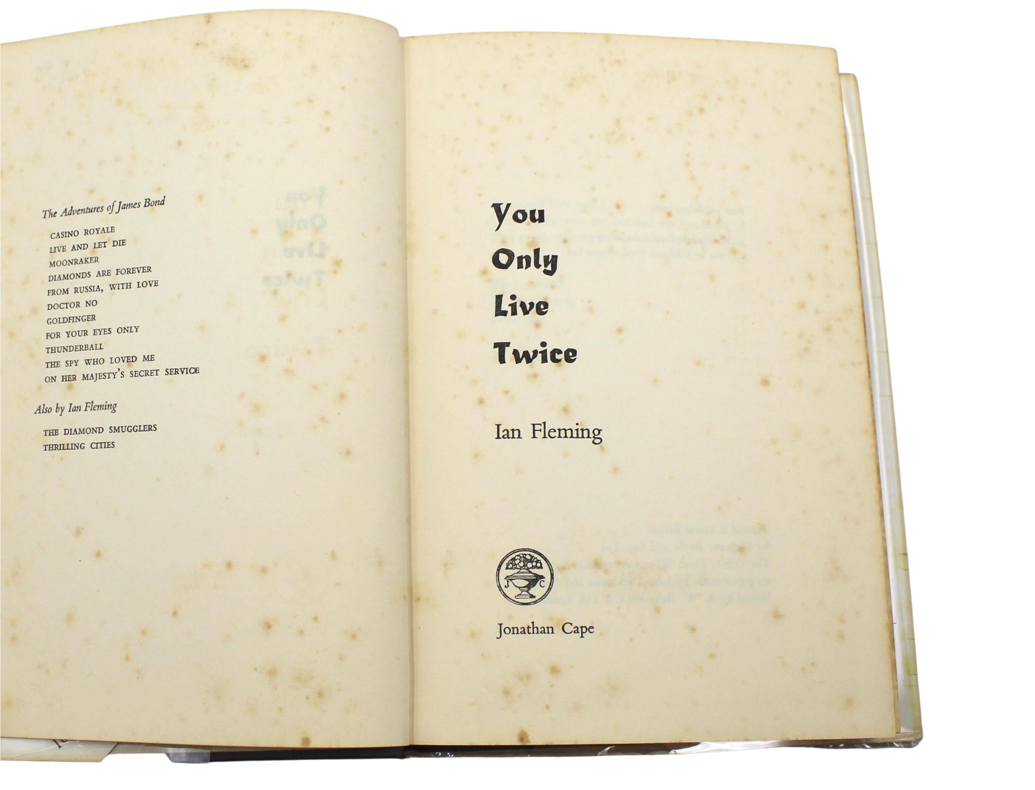 You Only Live Twice by Ian Fleming, First Edition, in Original Dust Jacket, 1964 In Good Condition In Colorado Springs, CO