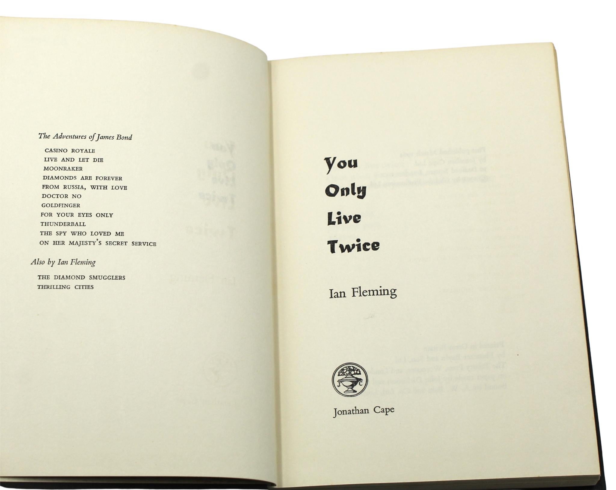 You Only Live Twice by Ian Fleming, First Edition in Original Dust Jacket, 1964 For Sale 1