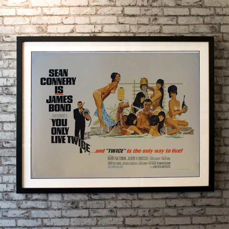 You Only Live Twice, Framed Poster, 1967

Original British Quad (30 x 40 Inches). The advertising department for the film's release really went to town on their campaign. They created three different posters, featuring Sean Connery in the bathtub