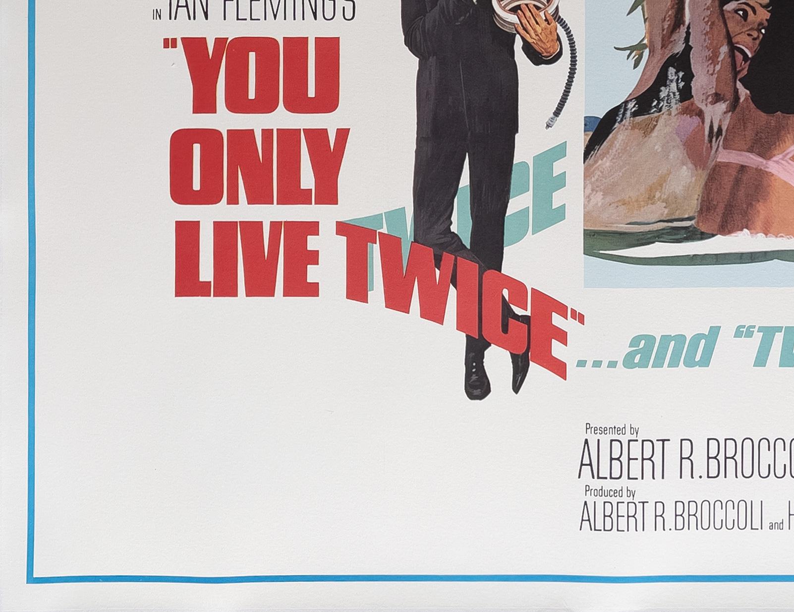 „You Only Live Twice“ US-Filmplakat SUBWAY, Bath Tub, MCGINNIS, James Bond 1967 (Leinen) im Angebot