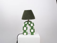 'You' Table Lamp - Emerald Checkerboard (Matte)