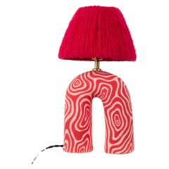 Lampada da tavolo 'You' - Vortice rosso e rosa (opaco)