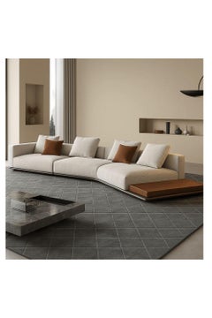 Diamond 6 x 8 Ft Hand-Tufted Geometric Rug, NZ Wool & Viscose, Grey