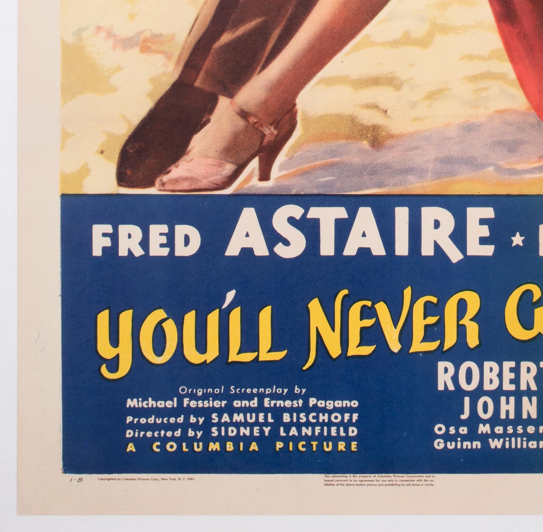 YOU'LL NEVER GET RICH 1941 US 1 Sheet  Film Movie Poster, Astaire and Hayworth For Sale 1