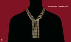 Youmna 18 Karat Yellow Gold Waterfall Necklace