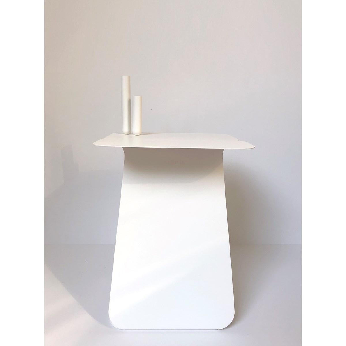 Post-Modern YOUMY Rectangular White Side Table by Mademoiselle Jo For Sale