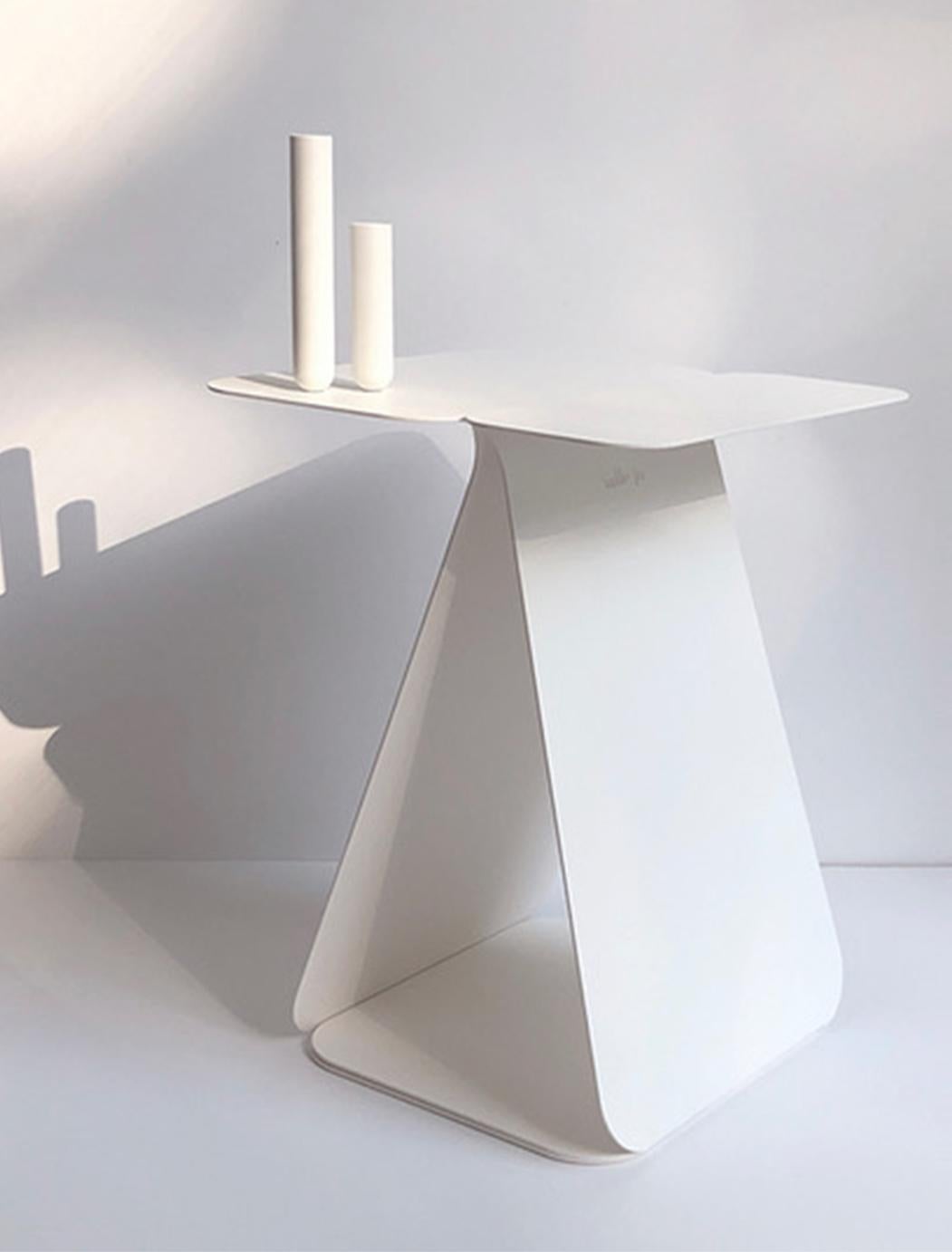 Belgian YOUMY Rectangular White Side Table by Mademoiselle Jo For Sale