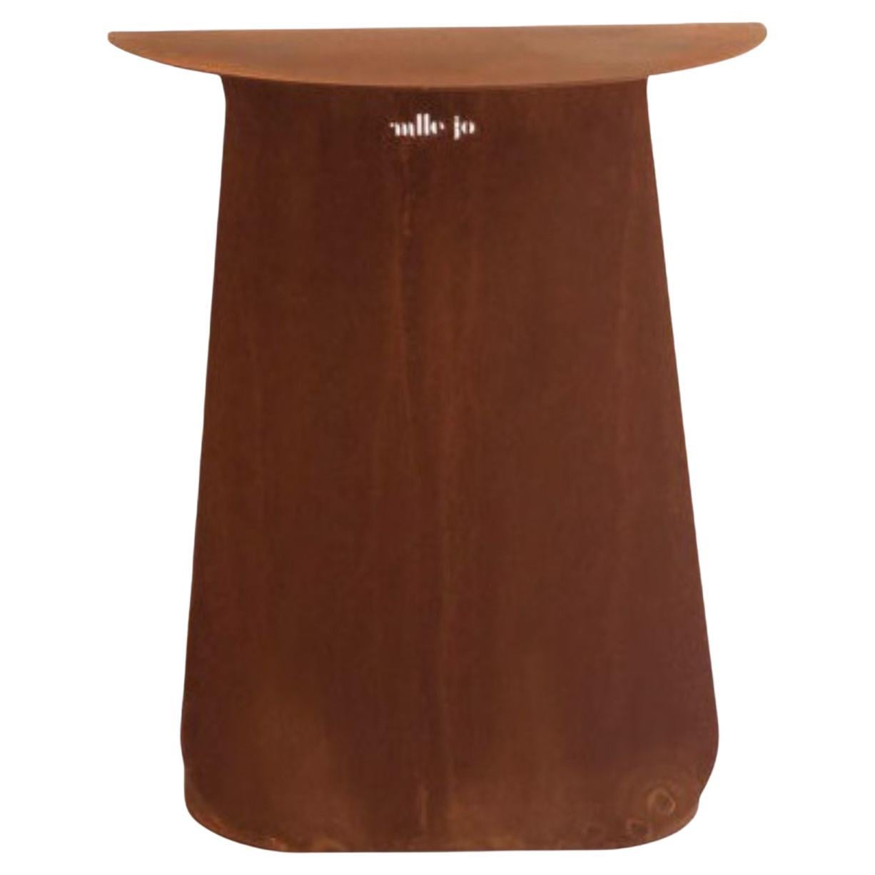 YOUMY Round Corten Side Table by Mademoiselle Jo For Sale
