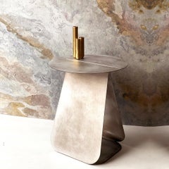 YOUMY Round Foggy Side Table by Mademoiselle Jo