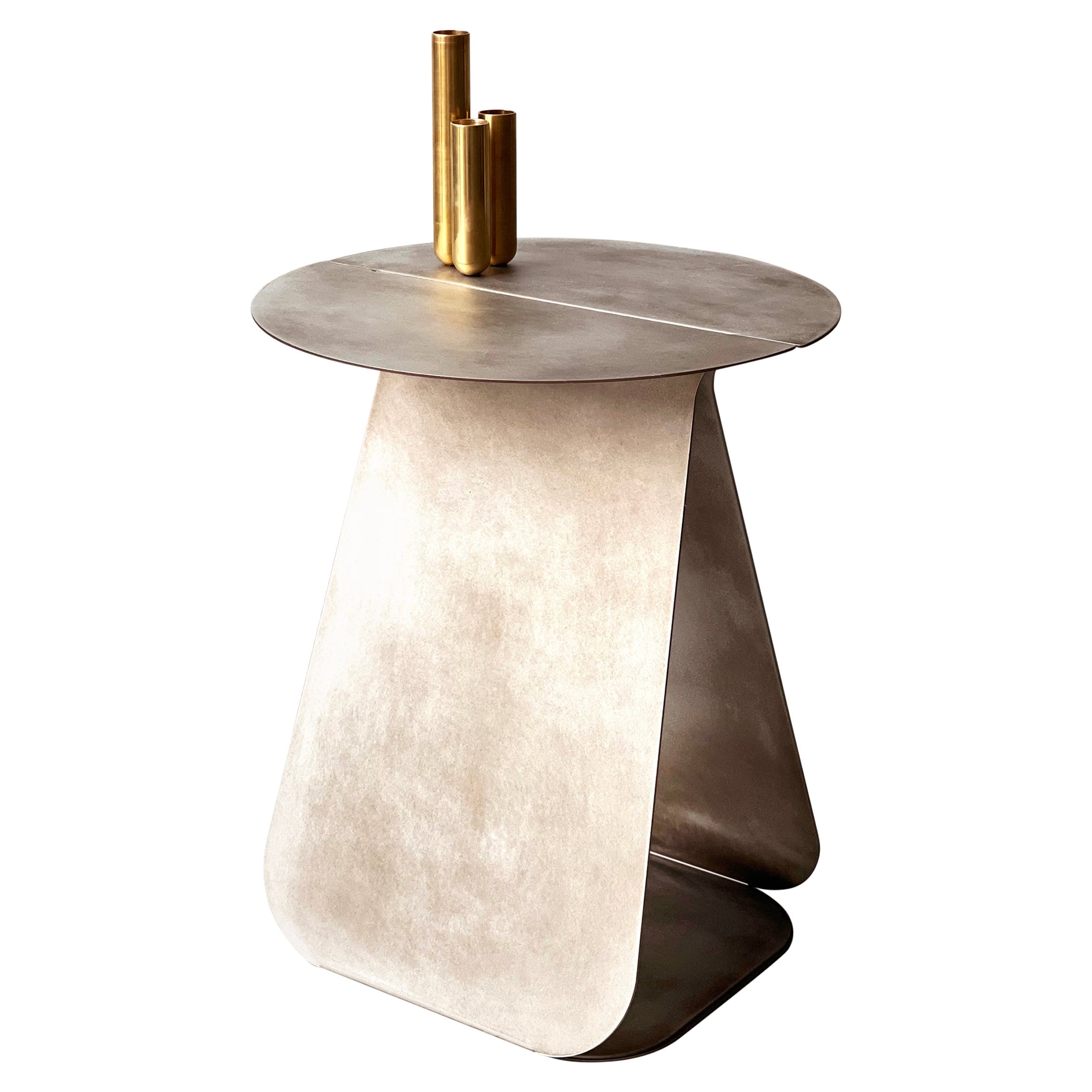 YOUMY Round Foggy Side Table by Mademoiselle Jo For Sale