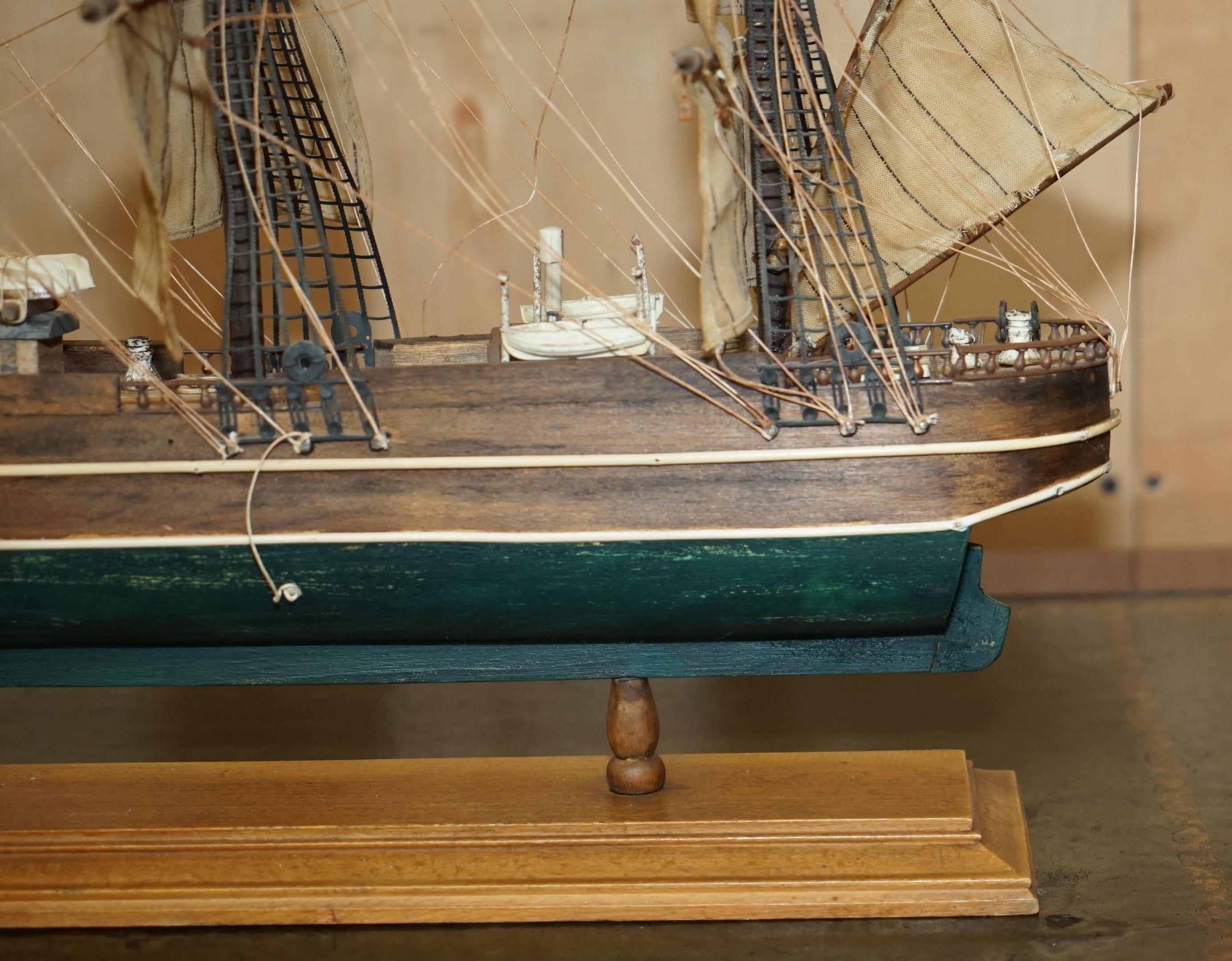 Young America Clipper Ship 1853 Modelo Representación Realista Gran Tamaño Hecho a mano en venta