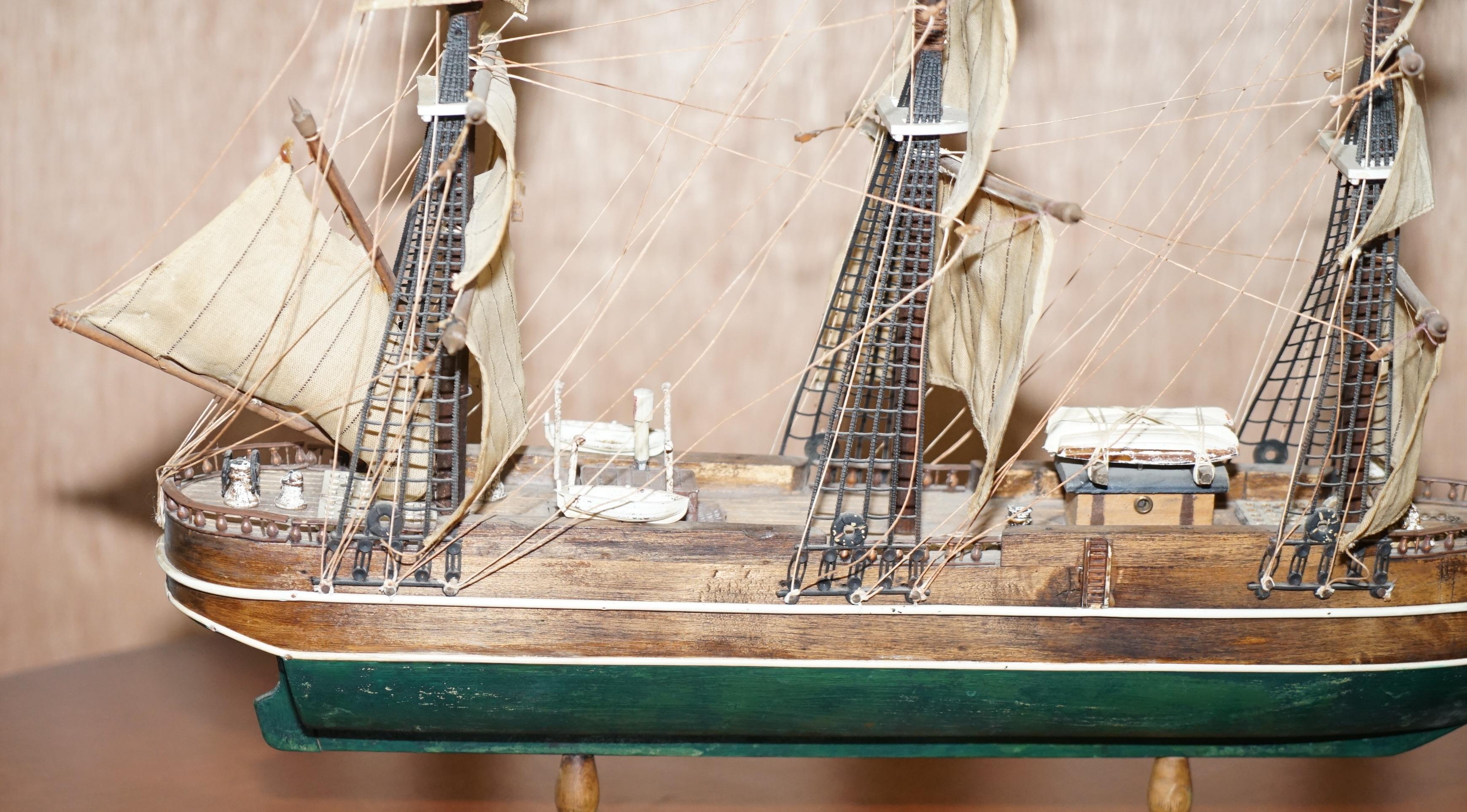Victorian Young America Clipper Ship 1853 Model Realistic Representation Large Sized