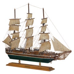 Vintage Young America Clipper Ship 1853 Model Realistic Representation Large Sized