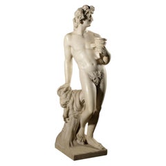Antique Young Bacchus Statuary Marble Statue