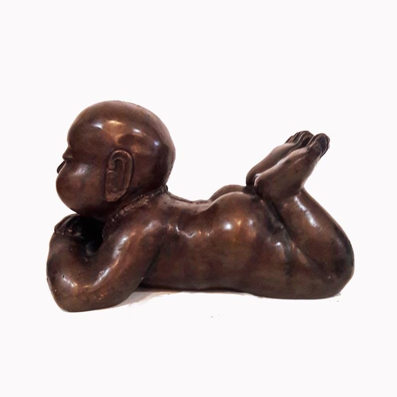 Carved Young Buddha Bronze Statue