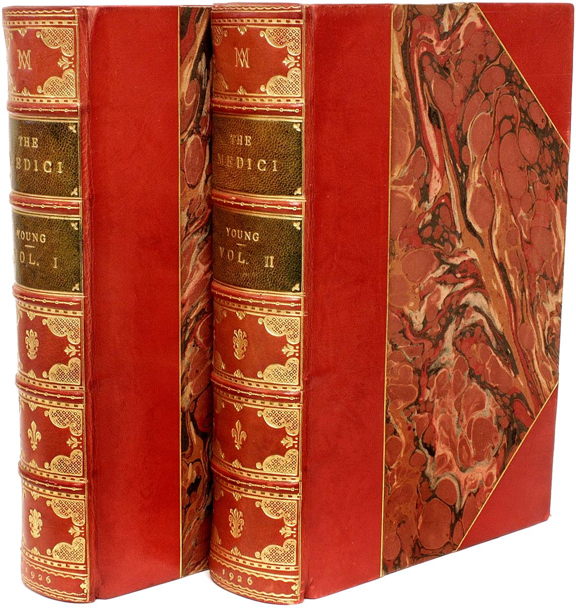 Early 20th Century Young, Colonel G. F.. the Medici. 2 Vols, 1926, in a Fine Leather Binding