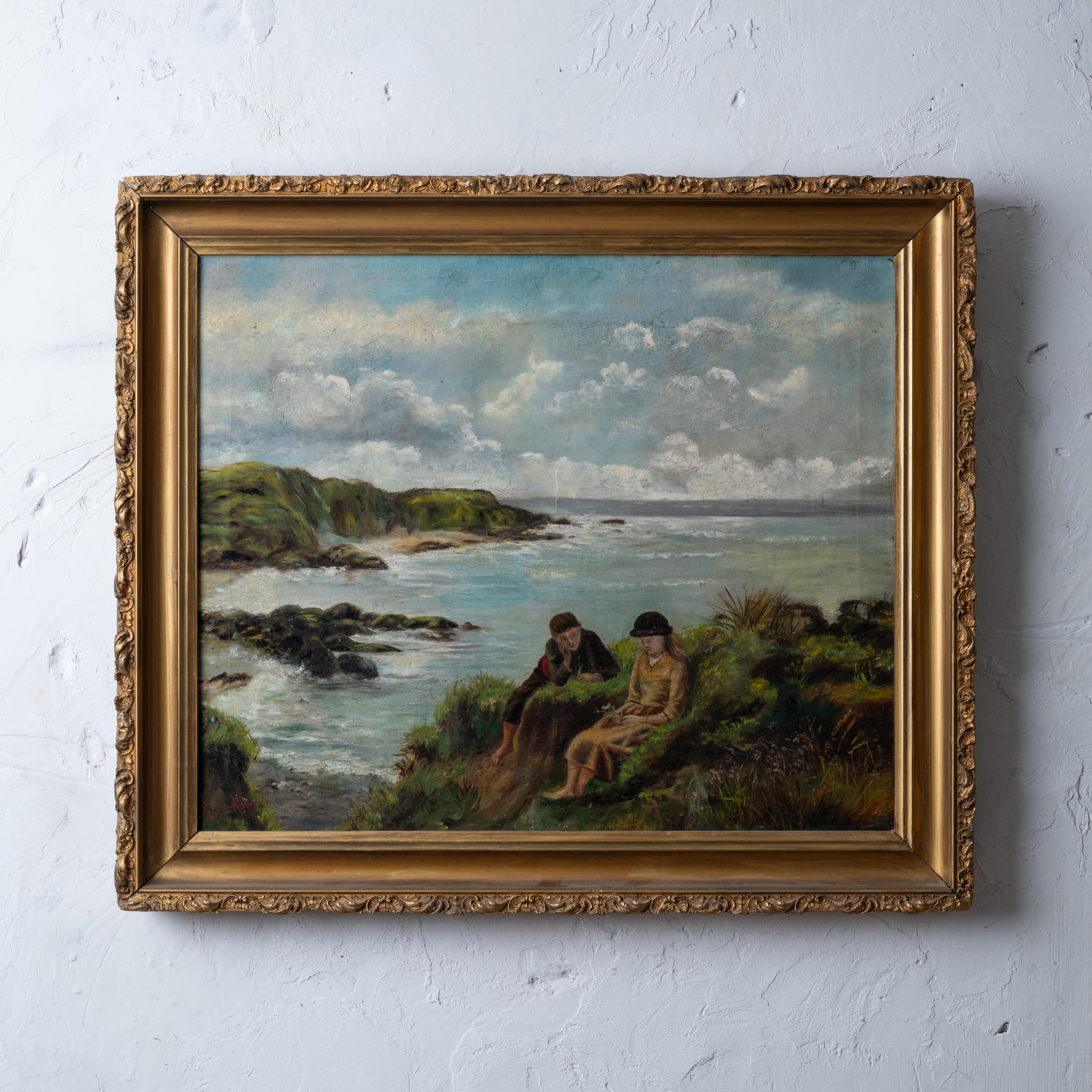 Ein Genrebild nach James Clarke Hook, kopiert und signiert von Alice Kopp, um 1890.

Hooke, der als Hookscapes bekannt ist, suchte Küstengebiete in Schottland, Wales, Devon und Cornwall auf, um seine Pleinair-Landschaftsbilder zu
