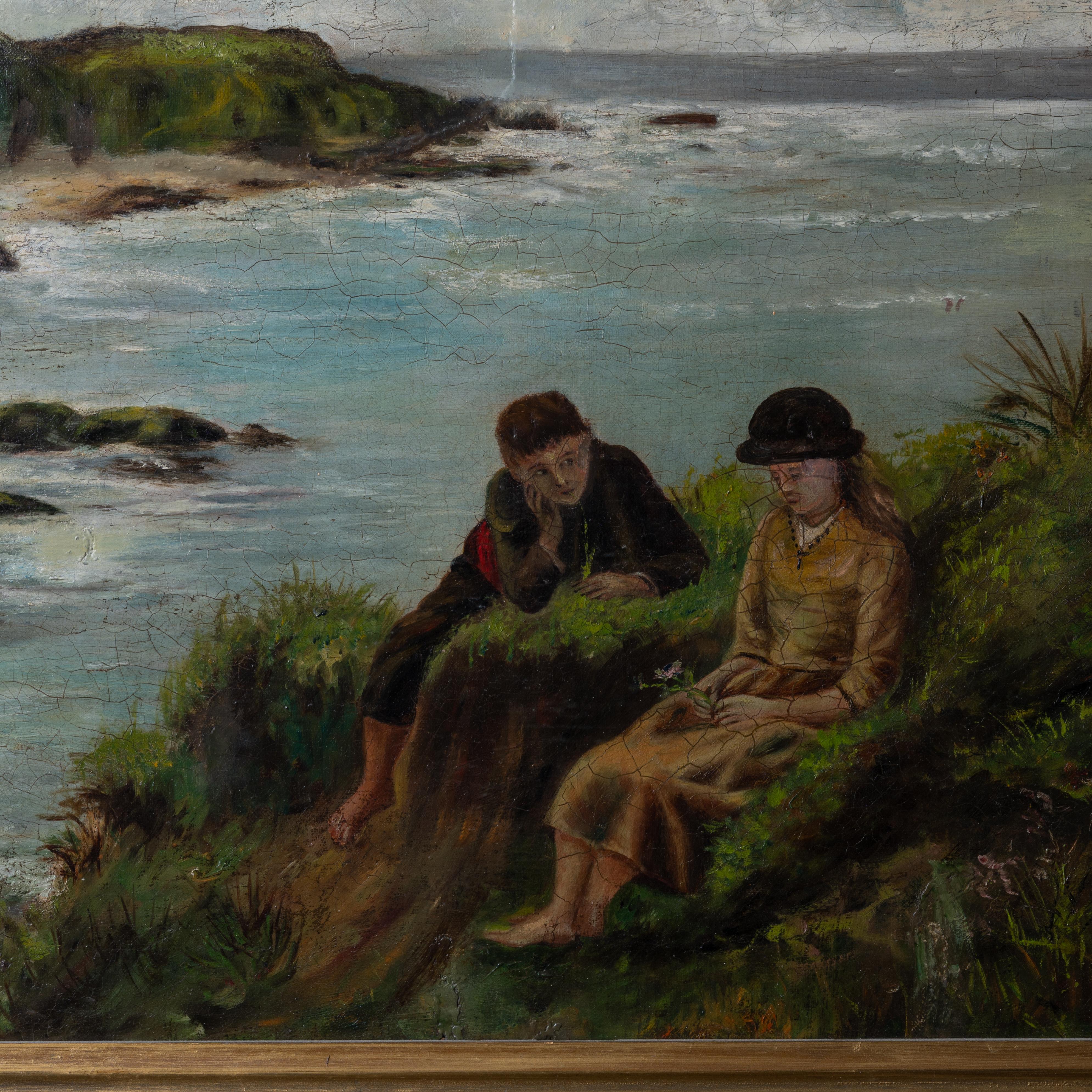 „Young Dreams, Genregemälde nach James Clarke Hook (Europäisch) im Angebot