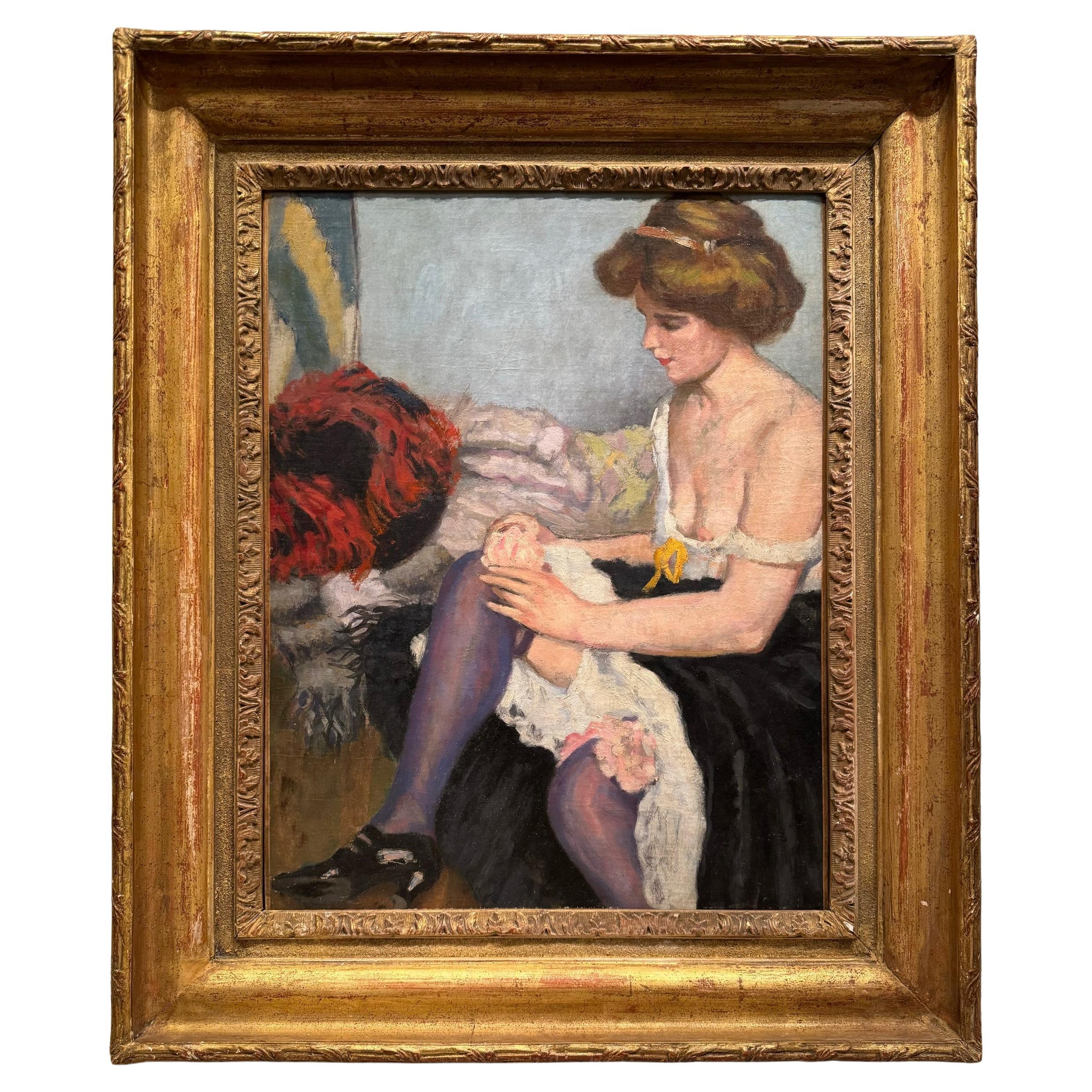 Young French cancan dancer  dressing French school circa  1880. For Sale
