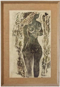 "Jovencita", litografía en arcilla de Syd Solomon, 1957