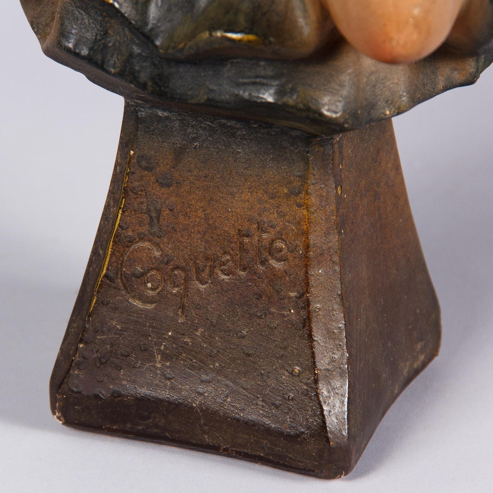 Junges Mädchen Büste Skulptur Signiert C.F. Paris:: Frankreich:: 1920er Jahre 5