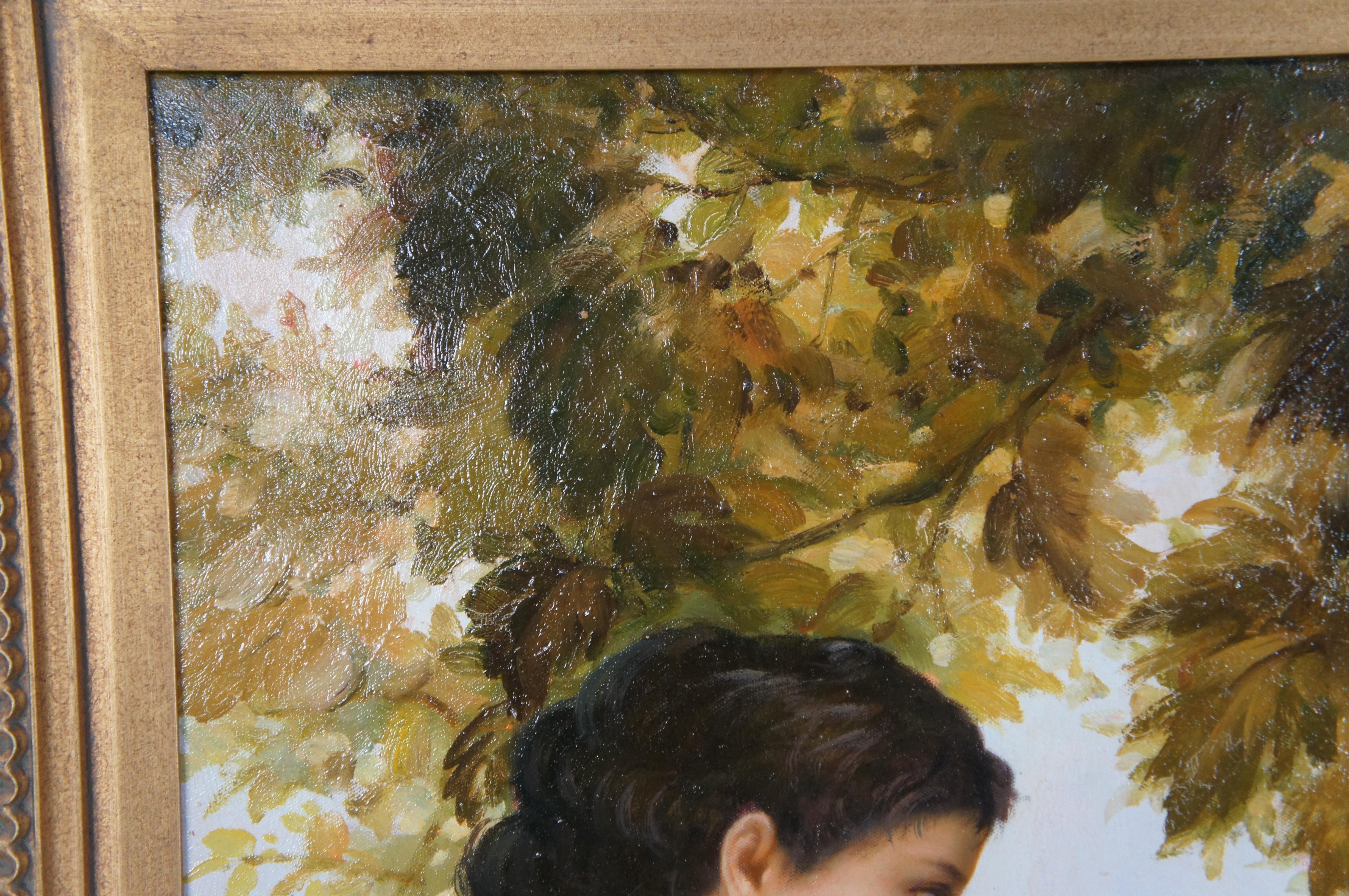 Canvas Young Girl Defending Herself Against Eros Painting After William Bouguereau 48