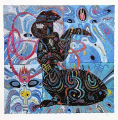 "Young Girl of Tang Dynasty" Serigraph by Jiang Tie-Feng