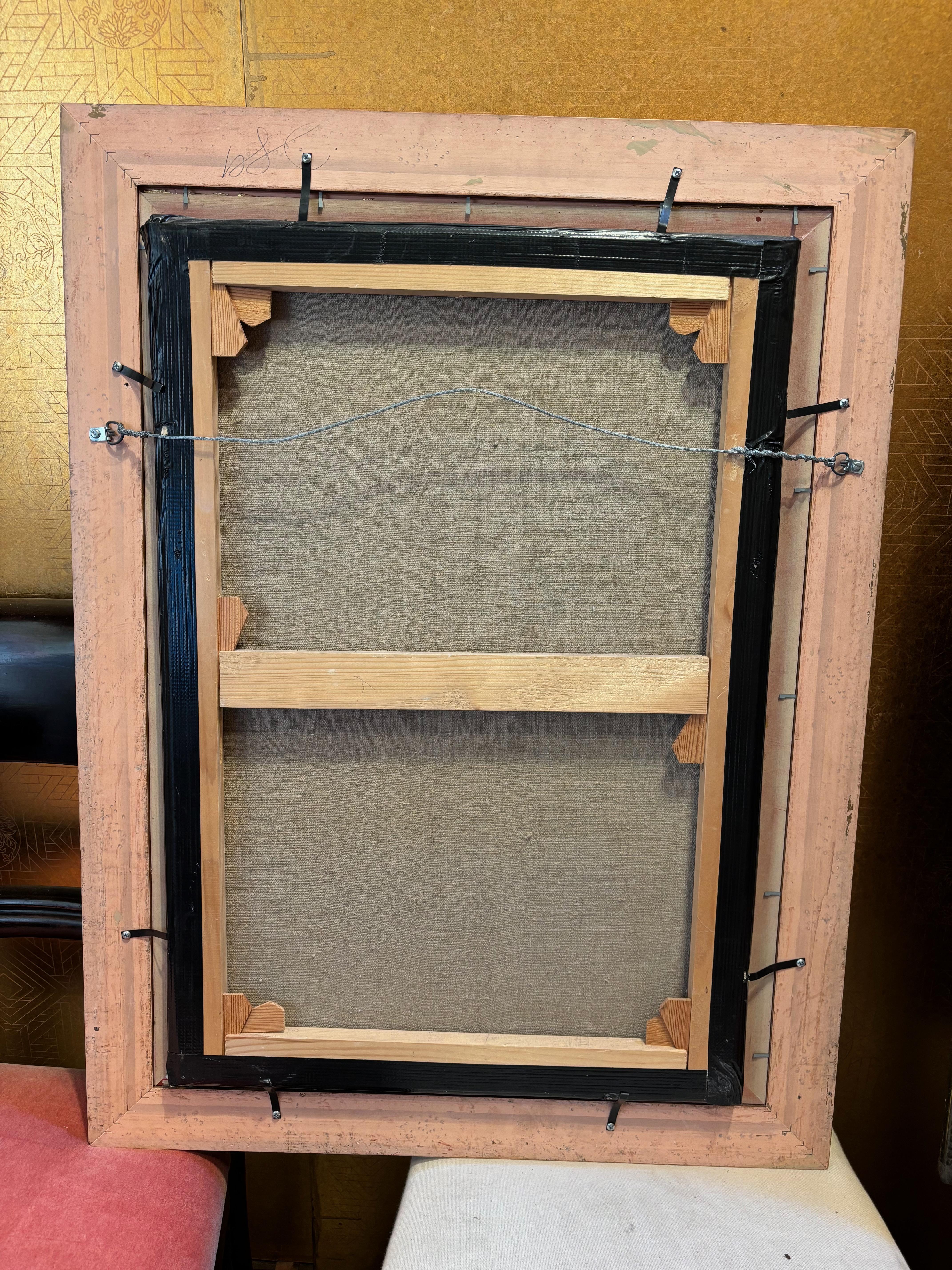 Junges Mädchen Öl auf Leinwand Gemälde im Angebot 4