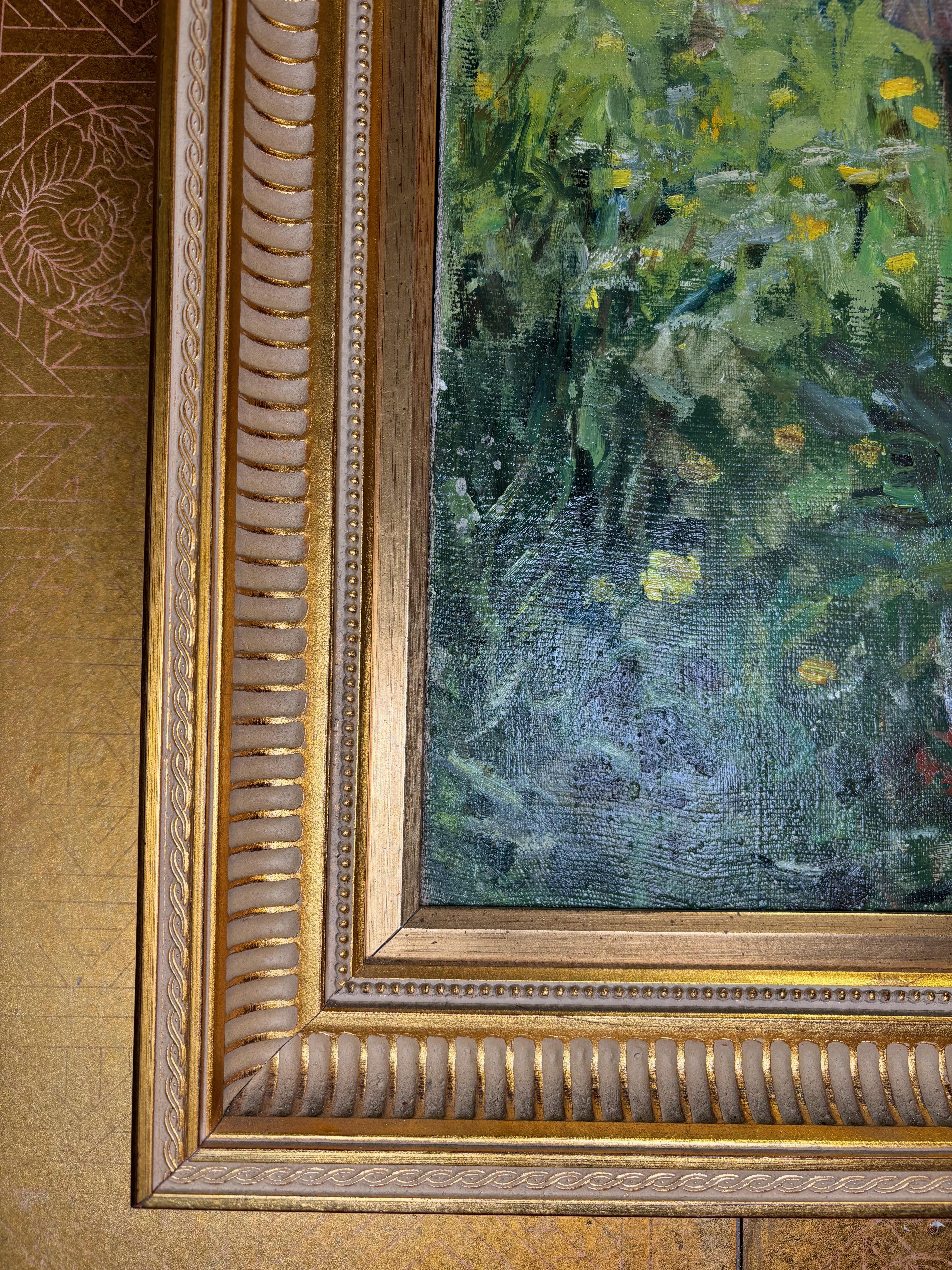 Junges Mädchen Öl auf Leinwand Gemälde (20. Jahrhundert) im Angebot