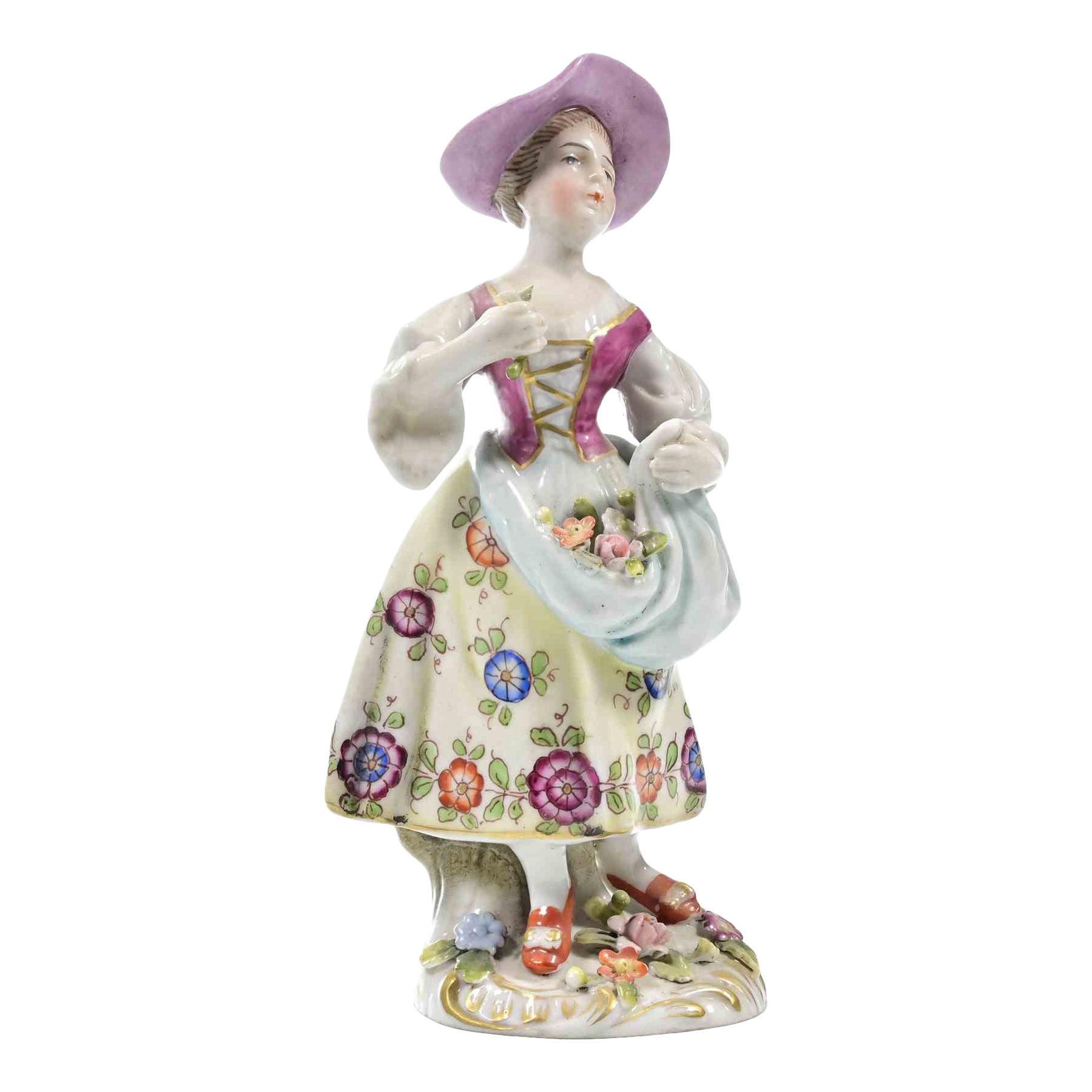 Sculpture de jeune fille de l'école de Capodimonte, début du 20e siècle en vente
