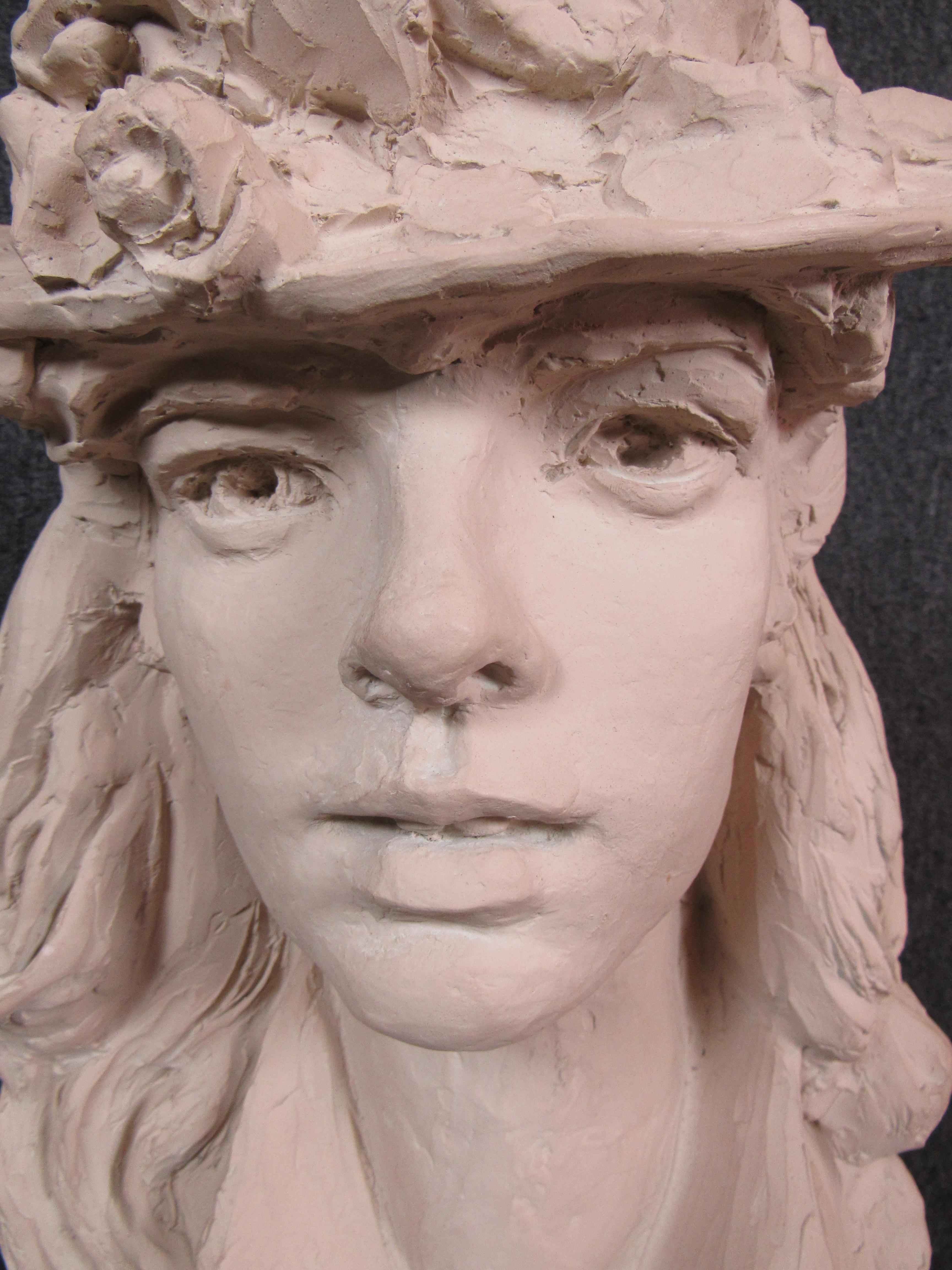 Américain « Jeune fille avec des roses sur son chapeau » par Austin Productions d'après A. Rodin (1979) en vente
