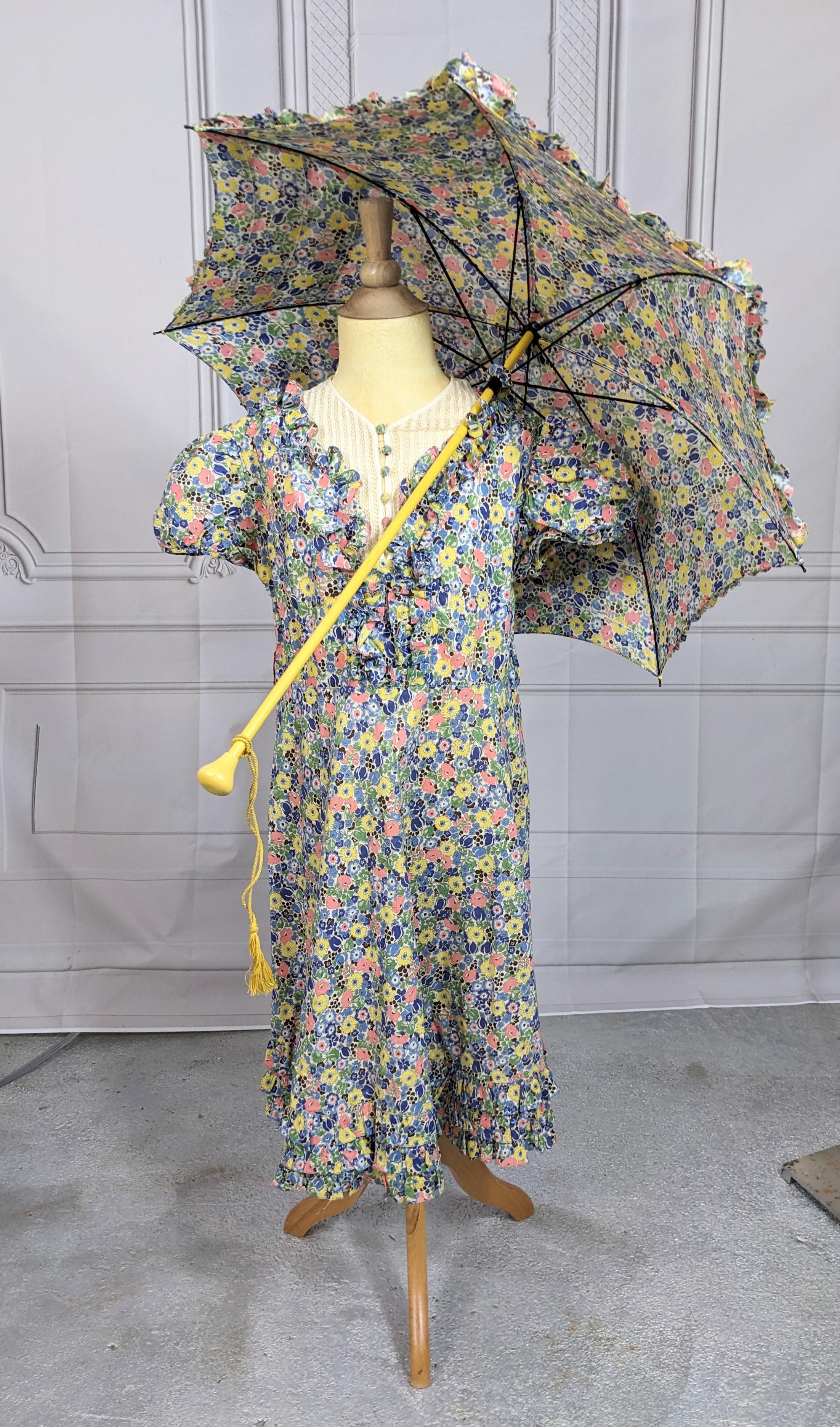Young Girls Floral Ensemble, 1939 Worlds Fair For Sale 2