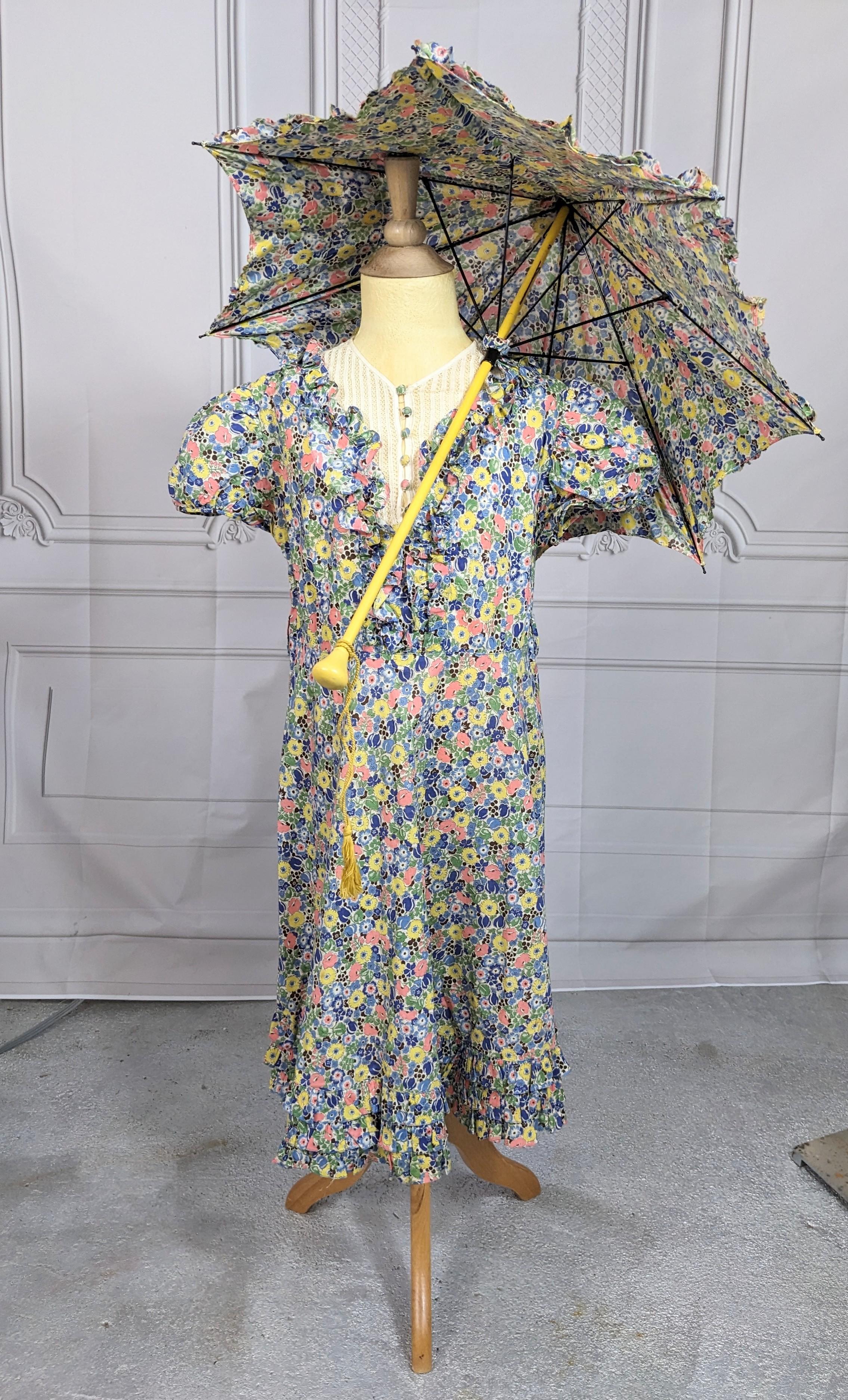 Young Girls Floral Ensemble, 1939 Worlds Fair For Sale 3